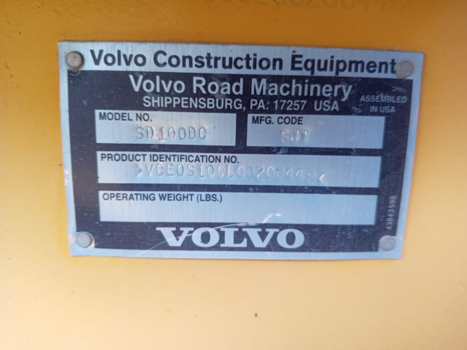 VIBROCOMPACTADOR VOLVO SDlOODC - Image 2