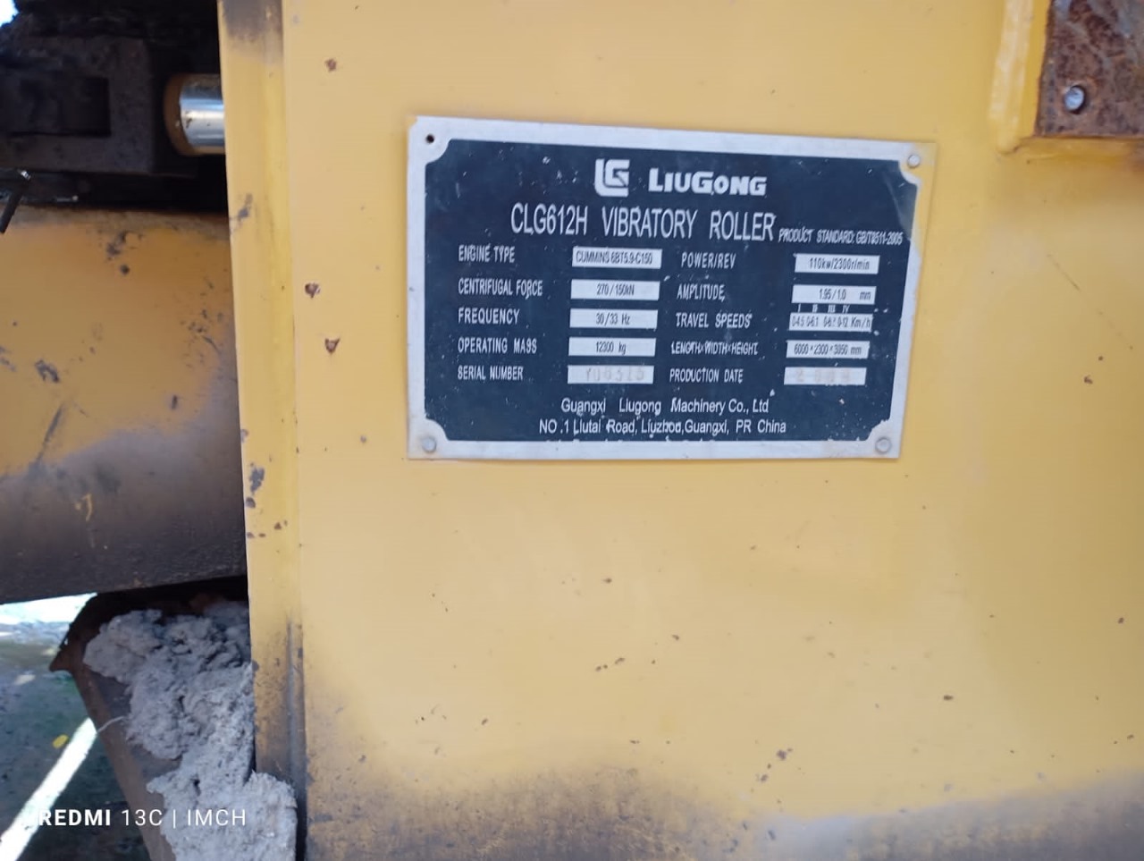 VIBROCOMPACTADOR LIUGONG CLG612H - Image 5